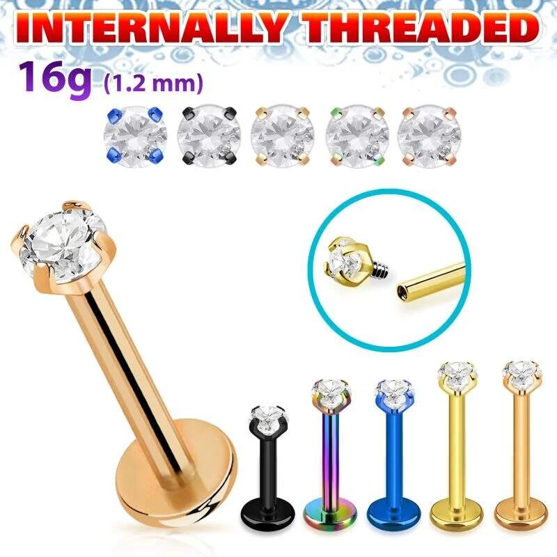 Achadirect Labret v různých barvách těla a krystalu LBTCZIN 107469499