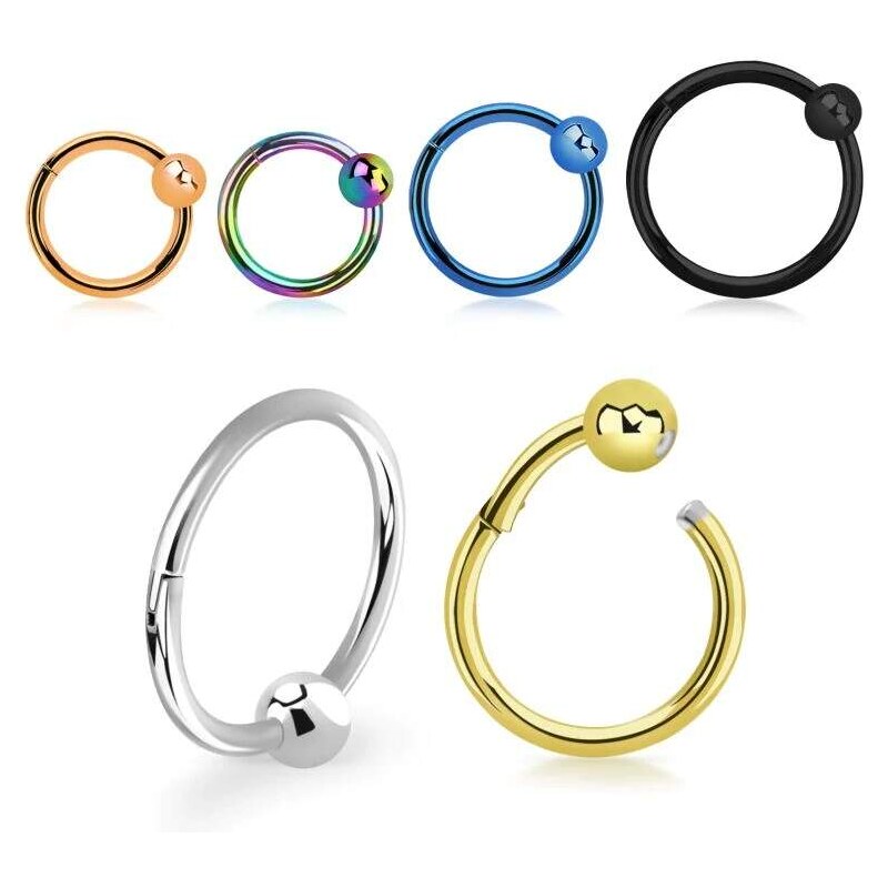 Achadirect Kroužek různých barev s kuličkou HBCRB InfinityPierce 107469508