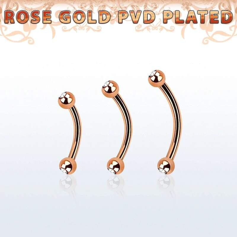 Achadirect Banán s kamínkem po obou stranách v barvě rose gold BNETT2C 107469536