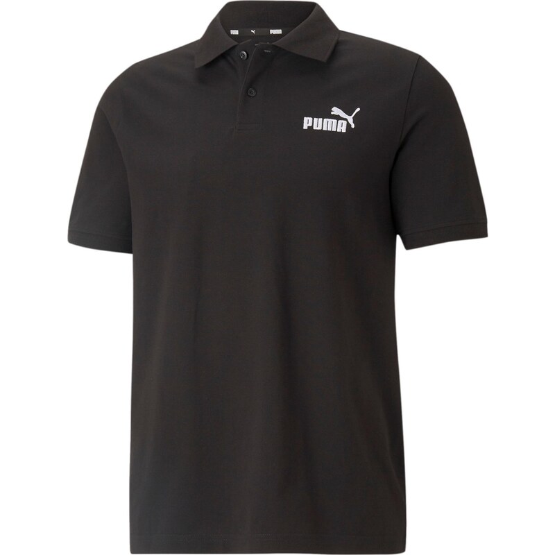 PUMA Tričko Essentials černá / bílá