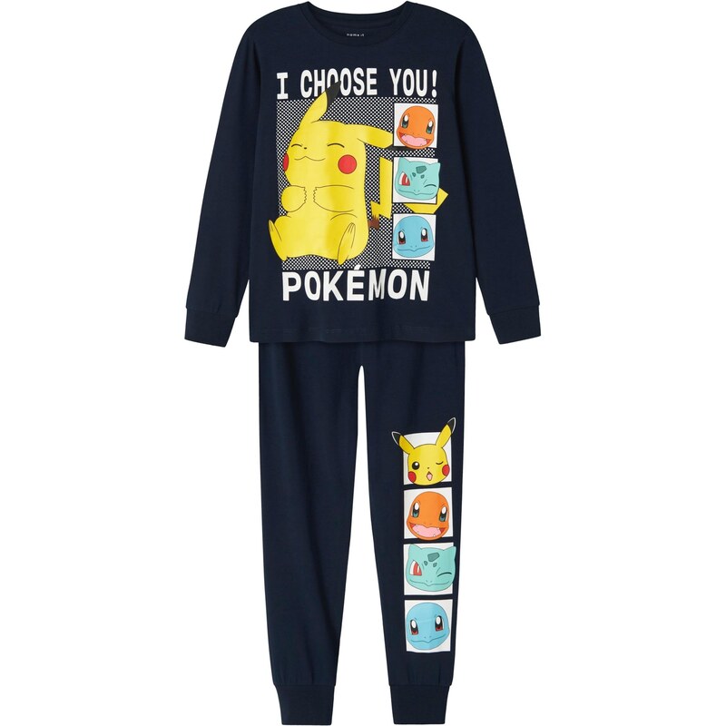 NAME IT Pyžamo NKMAbel Pokemon námořnická modř / žlutá / mátová