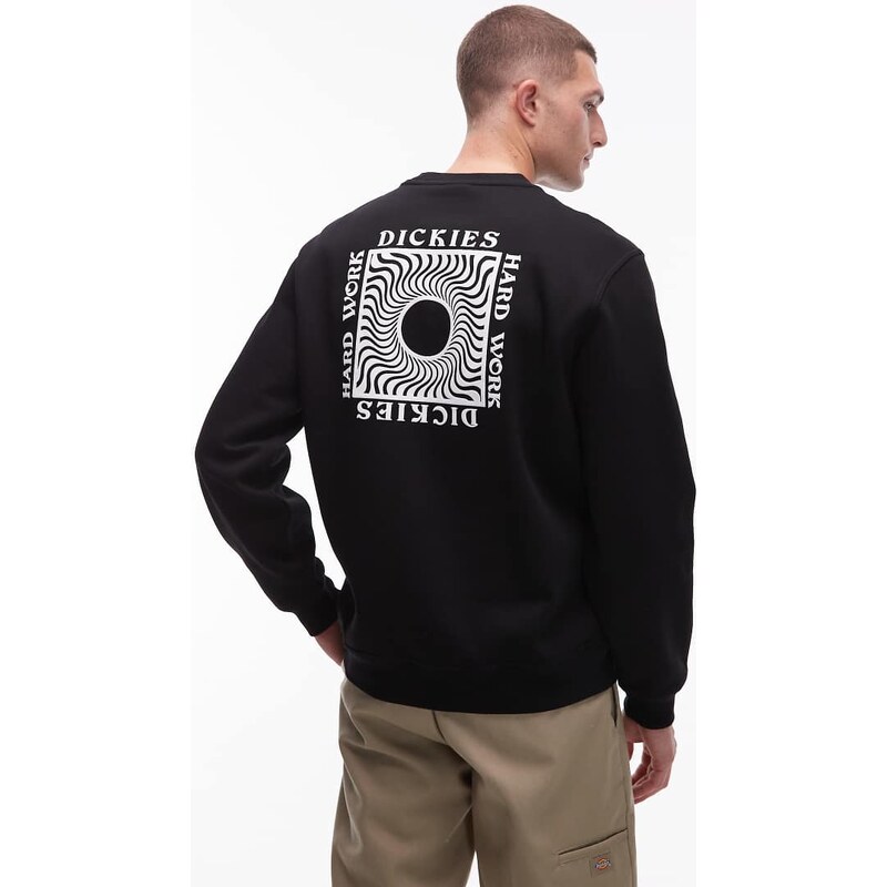 Dickies oatfield graphic backprint sweatshirt in black