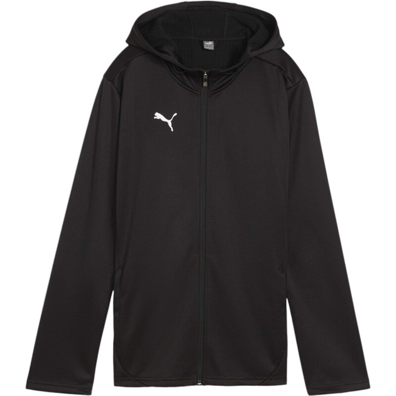 PUMA Sportovní bunda teamFINAL černá / bílá 108793570