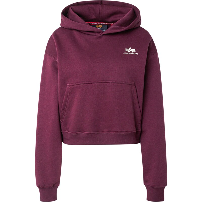 ALPHA INDUSTRIES Mikina režná / vínově červená