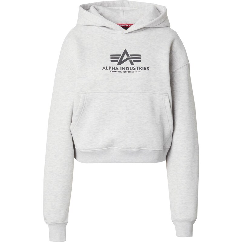 ALPHA INDUSTRIES Mikina antracitová / světle šedá