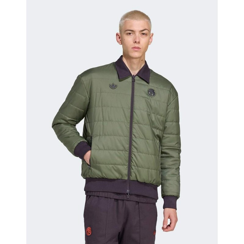 adidas Originals Fc bayern terrace icons jacket in aurora black / base 115504251