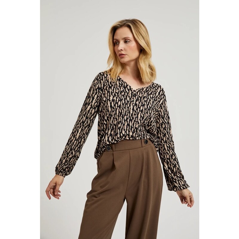 Marisse Womens Blouse Z-Ts-4510 Brown 107891048