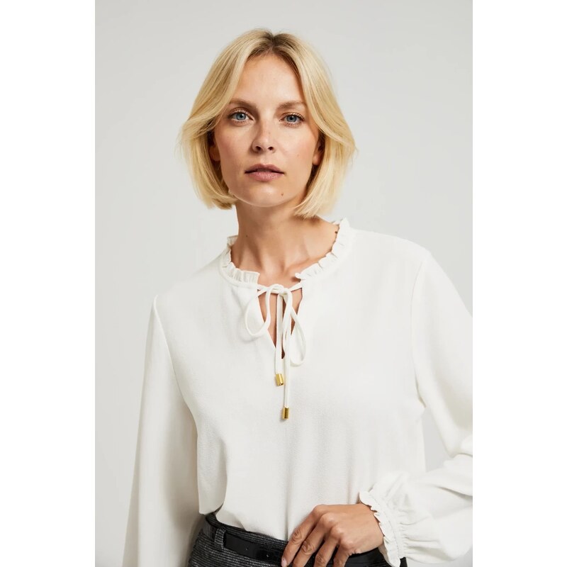 Marisse Womens Shirt Z-Ko-4517 Off White