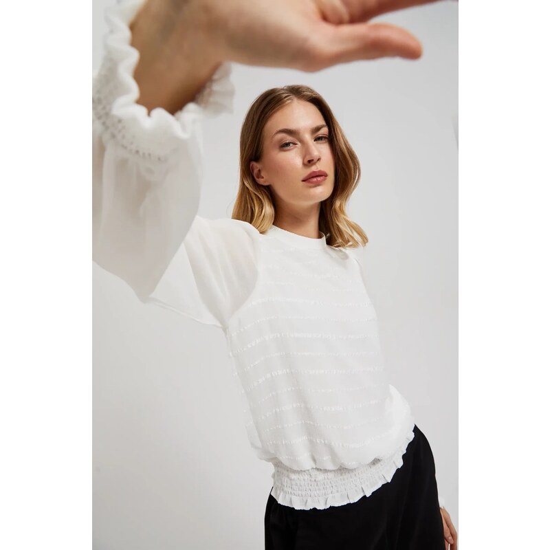 Marisse Womens Shirt Z-Ko-4534 Off White