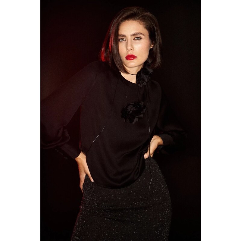 Marisse Womens Shirt Z-Ko-4530 Black