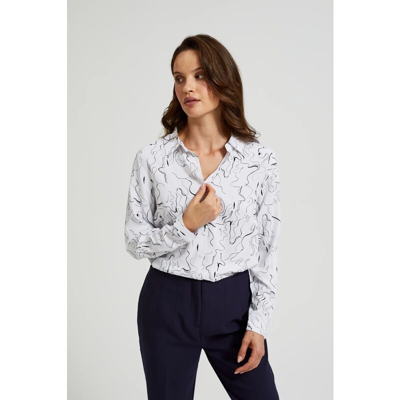 Marisse Womens Shirt Z-Ko-4539 Off White 108372223