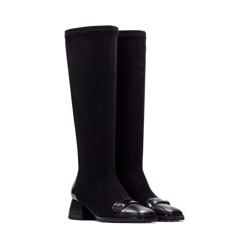 Luxusní černé kozačky s elegantními detaily Hispanitas HI254308 černá 107894644