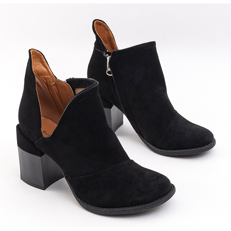 Resti Black womens boots with cutouts Plinara