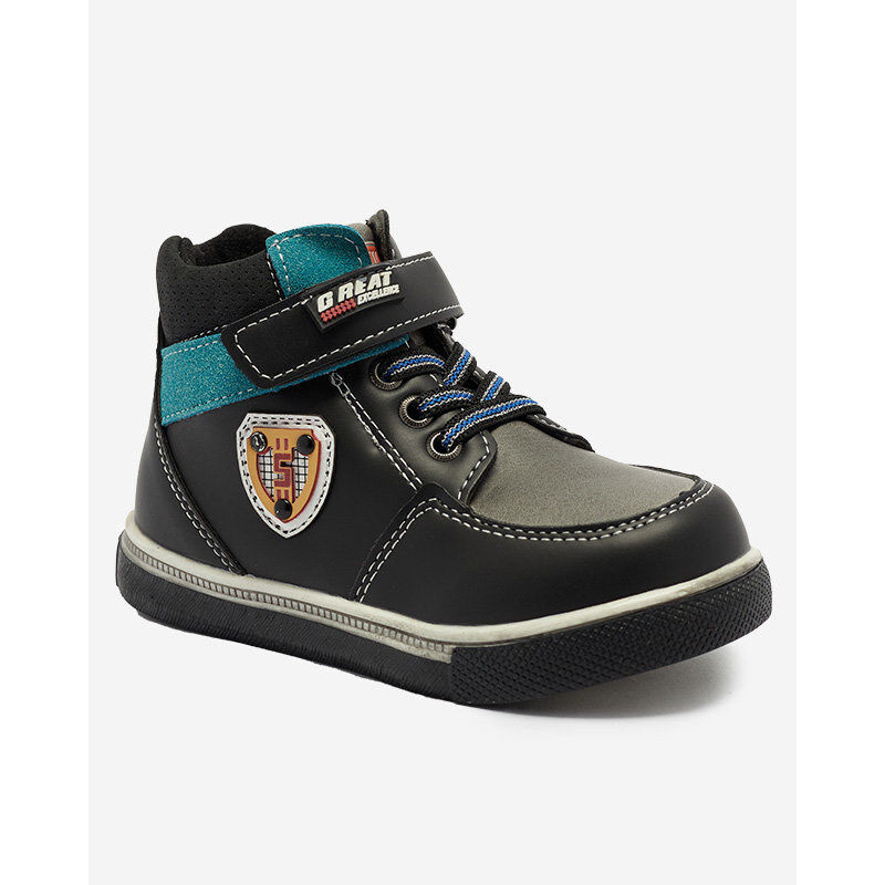 Resti Black boys boots Wiasio- Footwear