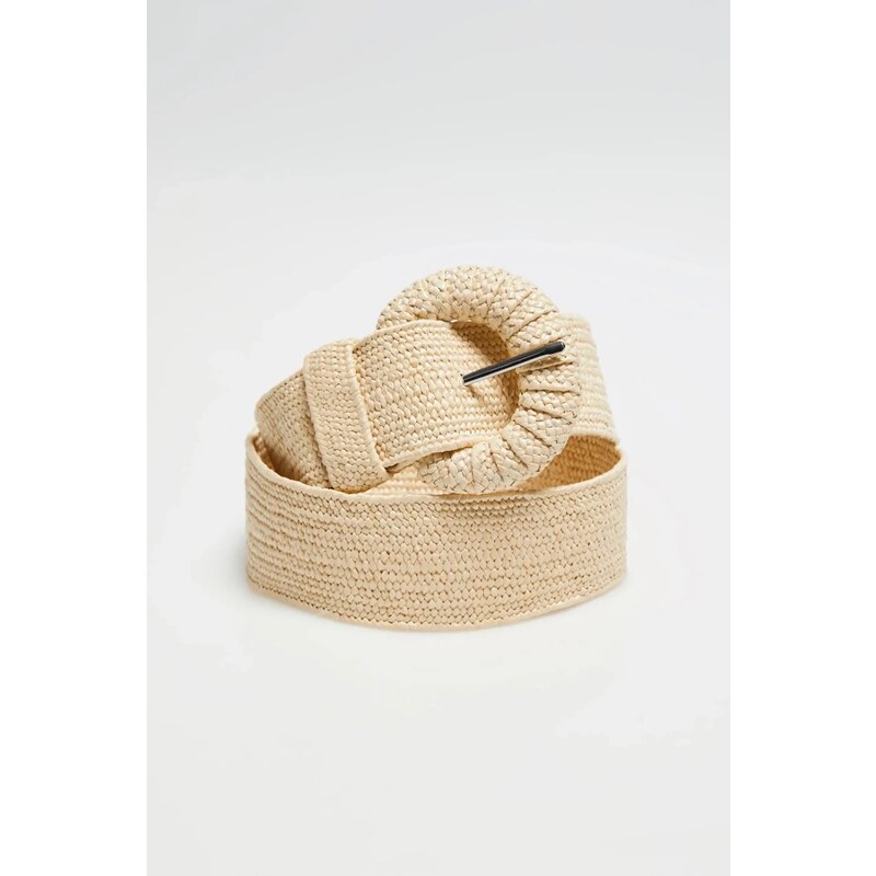 Marisse Beige Belt With Buckle 107895866