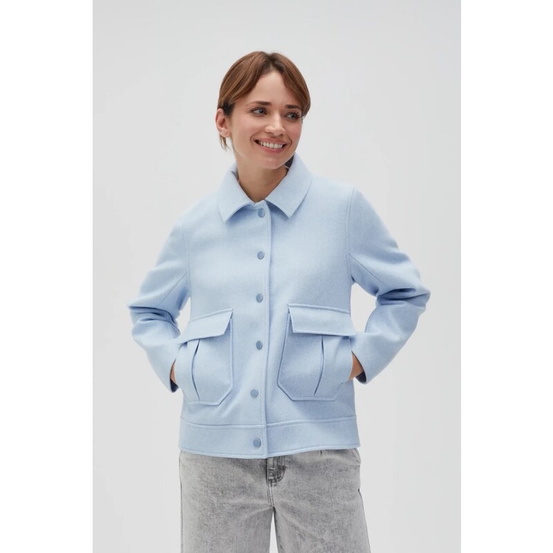 Marisse Womens Jacket L-Ku-4607 Blue Mel