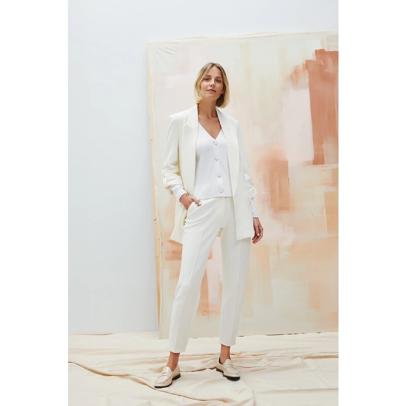 Marisse Womens Trousers L-Sp-4605 Off White 107895934