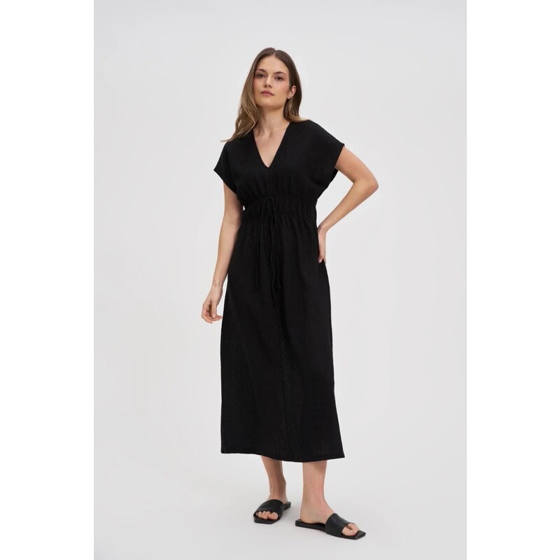 Marisse Black Midi Dress