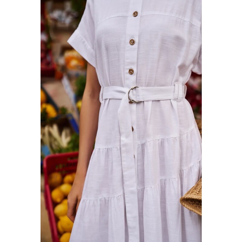Marisse Womens Dress L-Su-4620 White