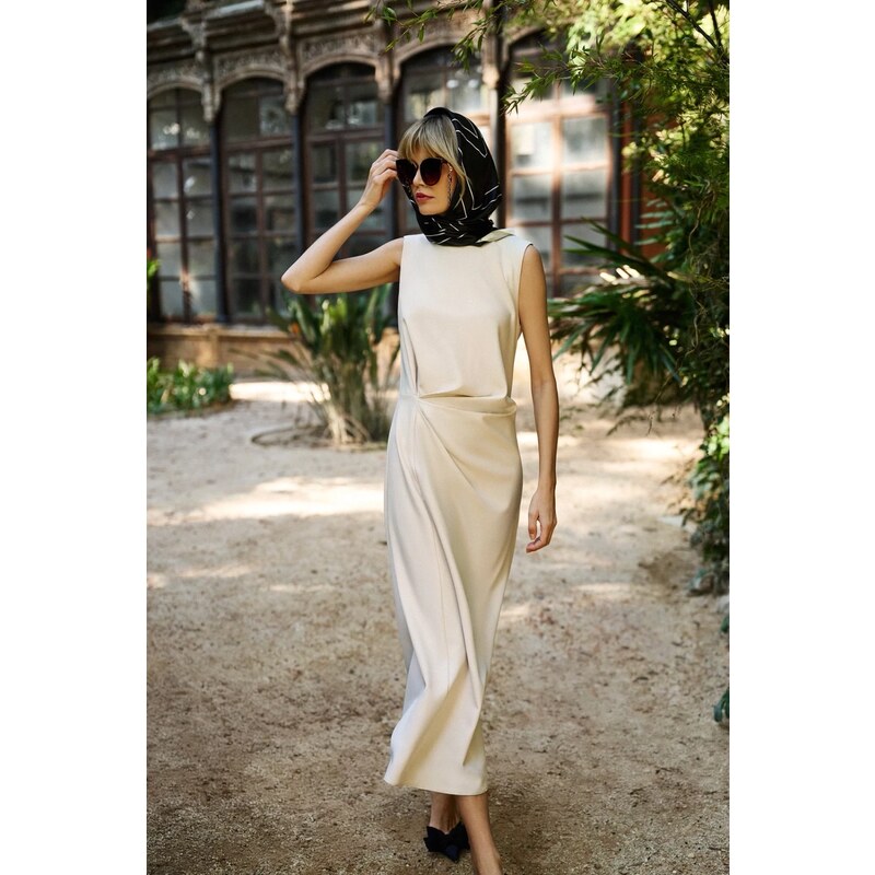Marisse Womens Dress L-Su-4636 L.Beige