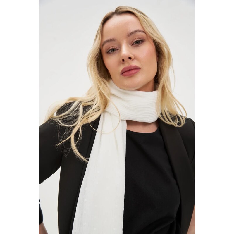 Marisse Womens Scarf L-Sz-4618 Off White