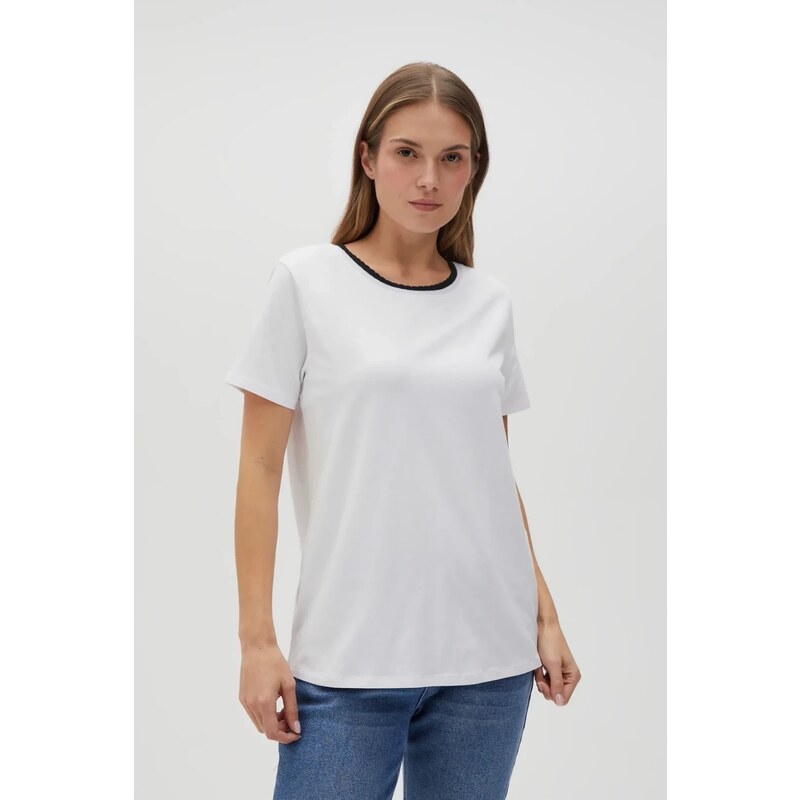 Marisse Womens T-Shirt L-Ts-4601 White