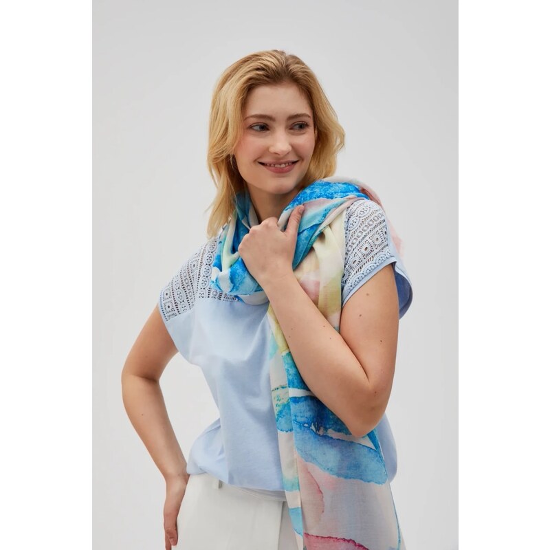 Marisse Womens Scarf L-Sz-4608 Blue