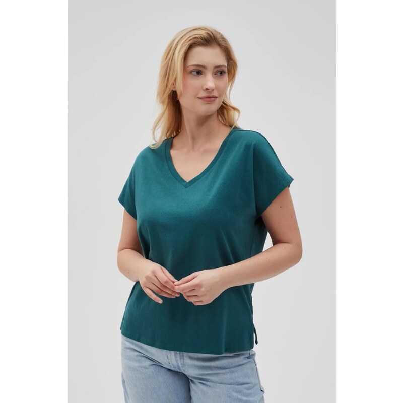 Marisse Womens T-Shirt L-Ts-4623 D.Green