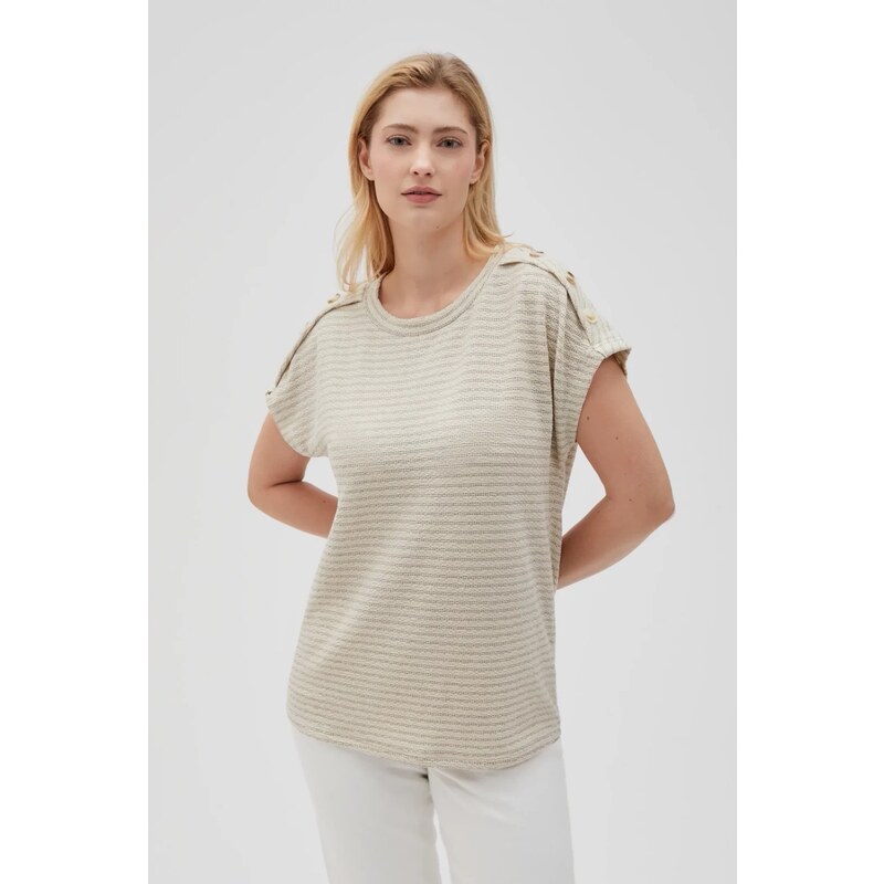 Marisse Womens T-Shirt L-Ts-4634 L.Beige