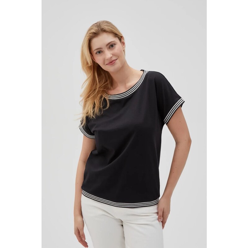 Marisse Womens T-Shirt L-Ts-4637 Black