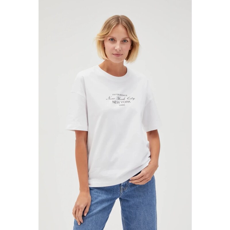 Marisse Womens T-Shirt L-Ts-4645 White
