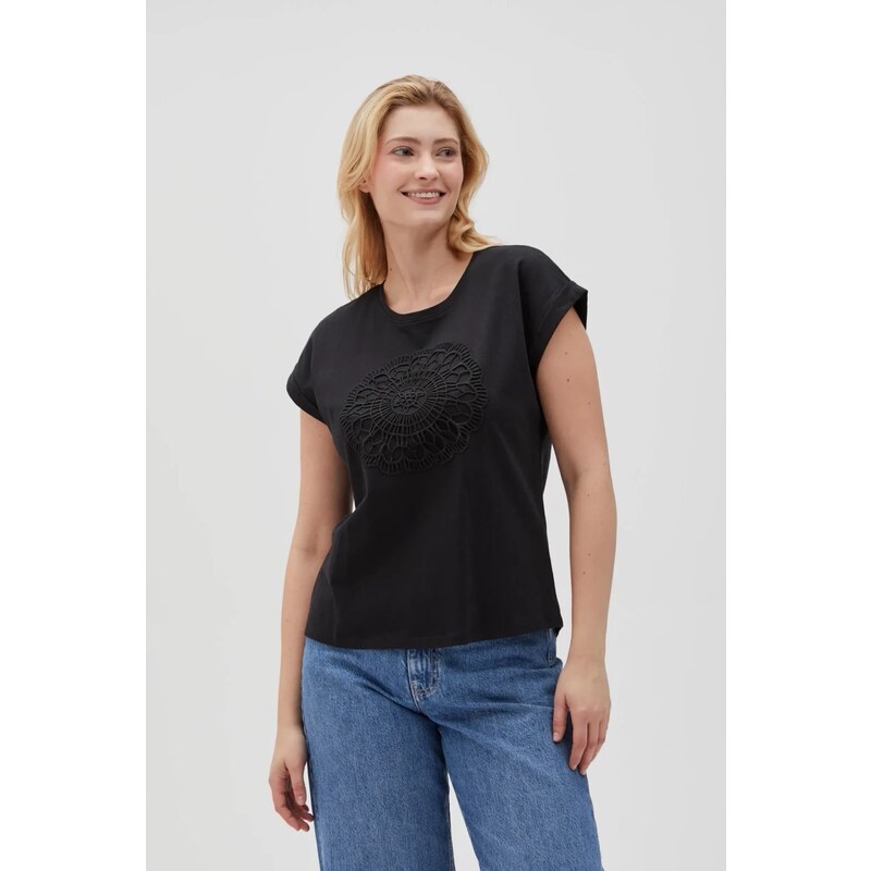 Marisse Womens T-Shirt L-Ts-4644 Black