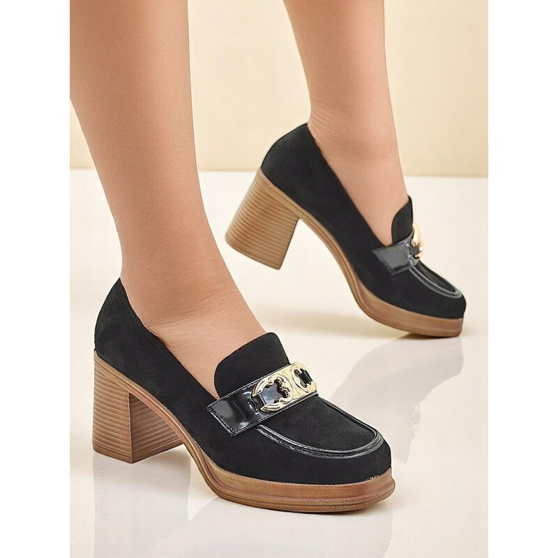 Resti Womens moccasins on a block heel Qeroy