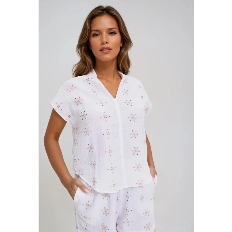 Marisse White Cotton Shirt