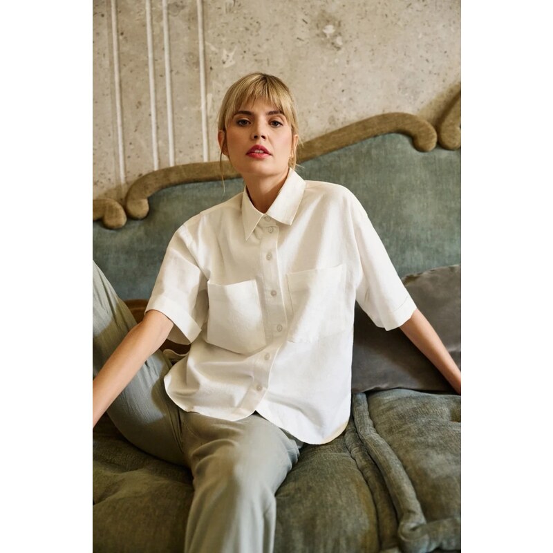Marisse Oversized White Shirt