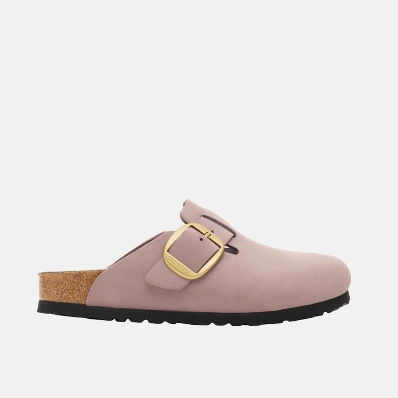 Birkenstock Fialové regular nazouváky Boston Big Buckle Nubuk Leather 107896713