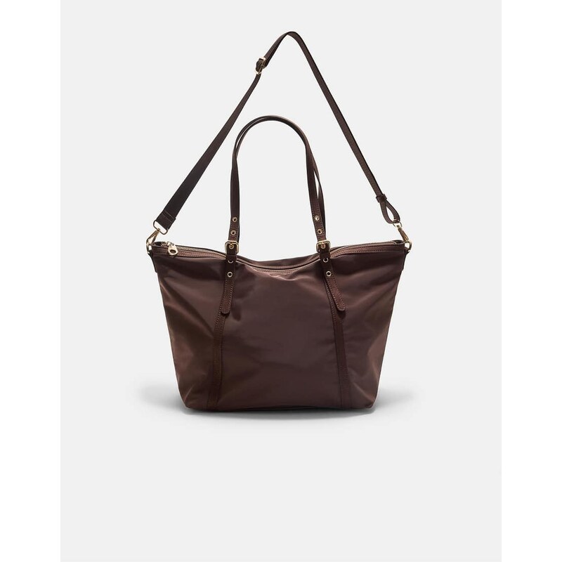 Stradivarius Contrast shopper bag in brown 107897729