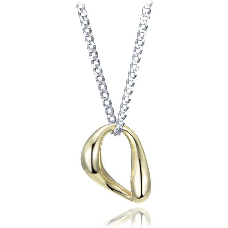 MINET Elegantní dvoubarevný stříbrný náhrdelník Ag 925/1000 11