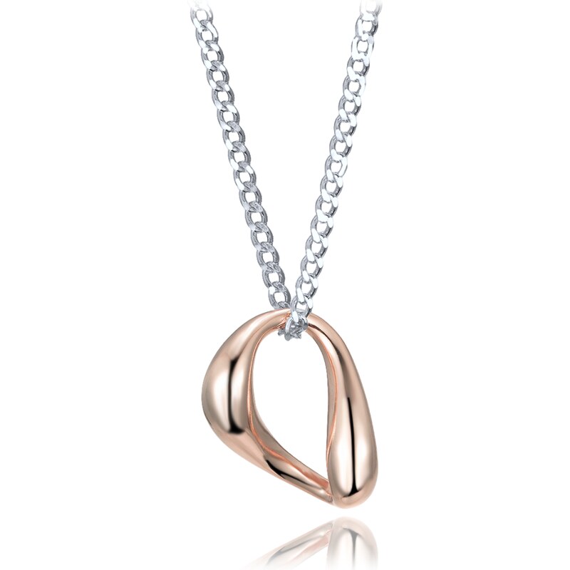 MINET Elegantní dvoubarevný stříbrný náhrdelník Ag 925/1000 11