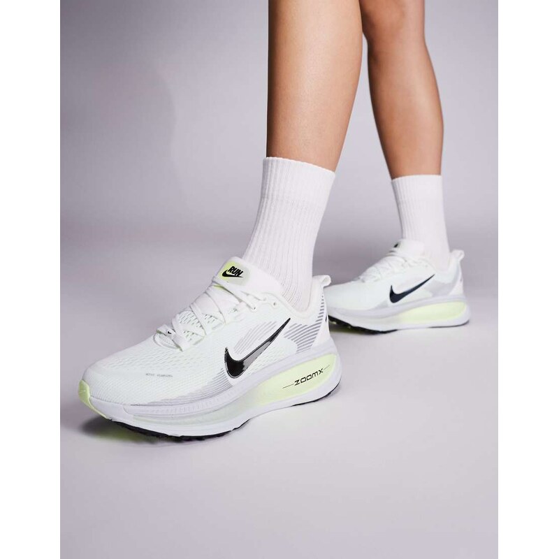Nike Running Vomero 18 trainers in white and green