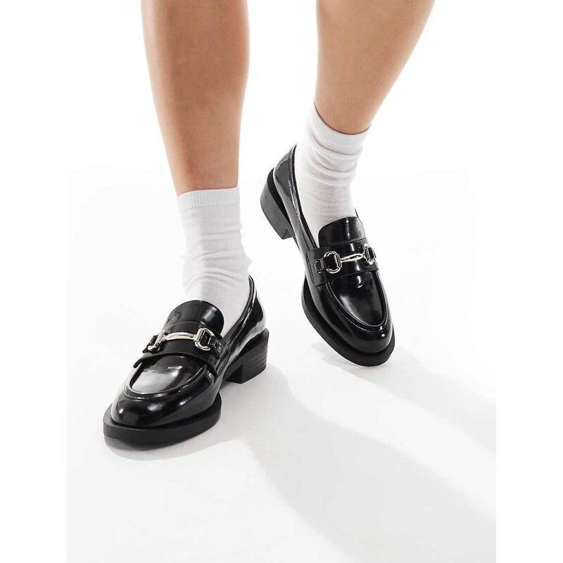 RAID Linette buckle detail loafer in black 107903537