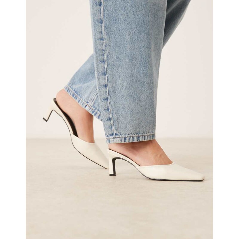 RAID Alya heeled mules in off white 107908390