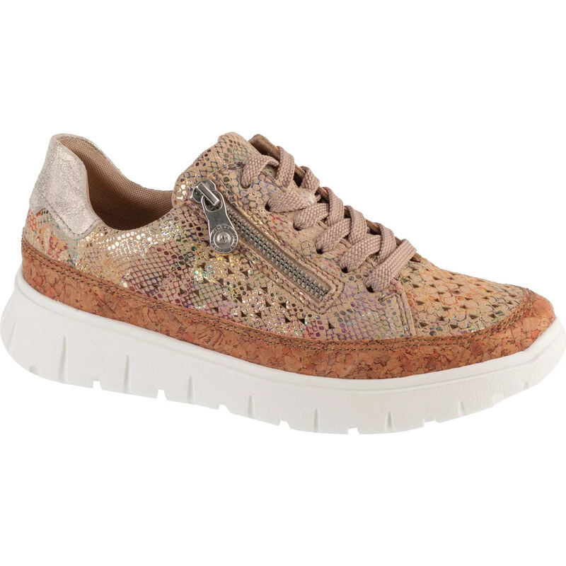 Béžové dámské kožené tenisky Rieker Sneakers Béžová