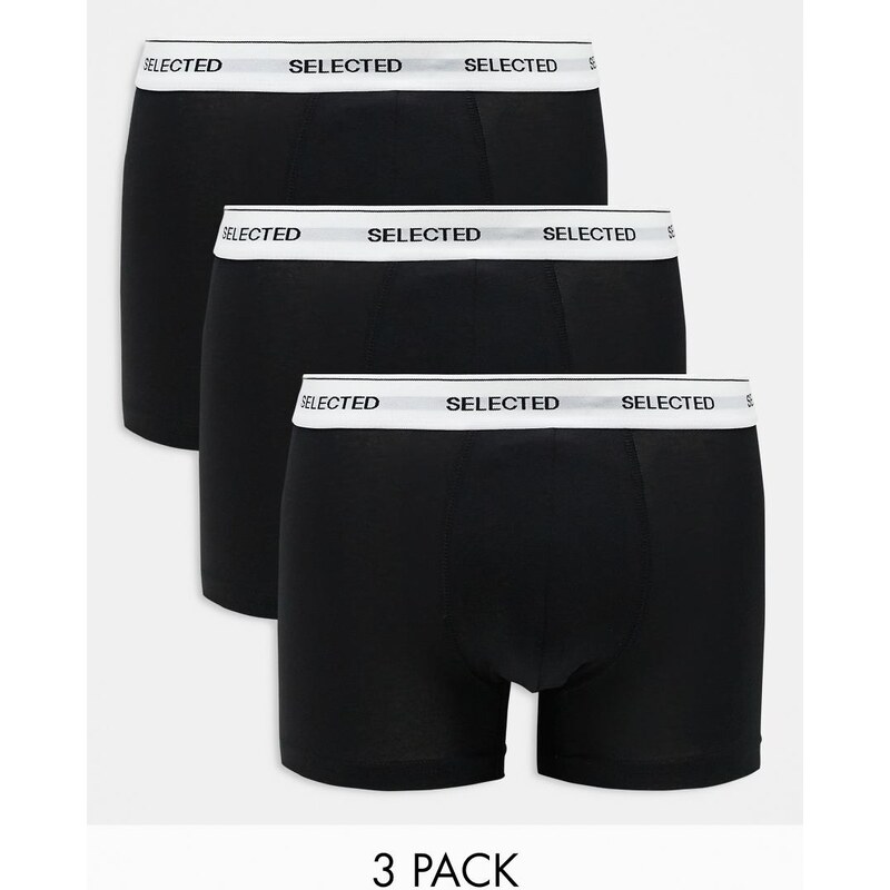 Selected 3 pack trunks in black with waistband