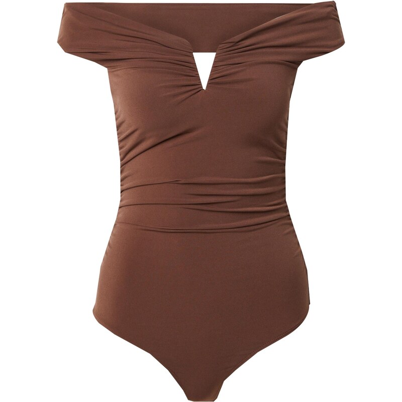 ABOUT YOU Tričkové body Frieda hnědá 109107747