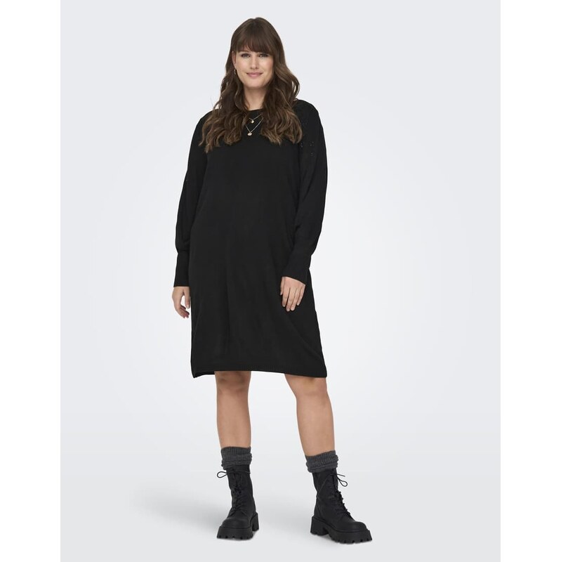 ONLY Curve Knitted dress in black 115515868