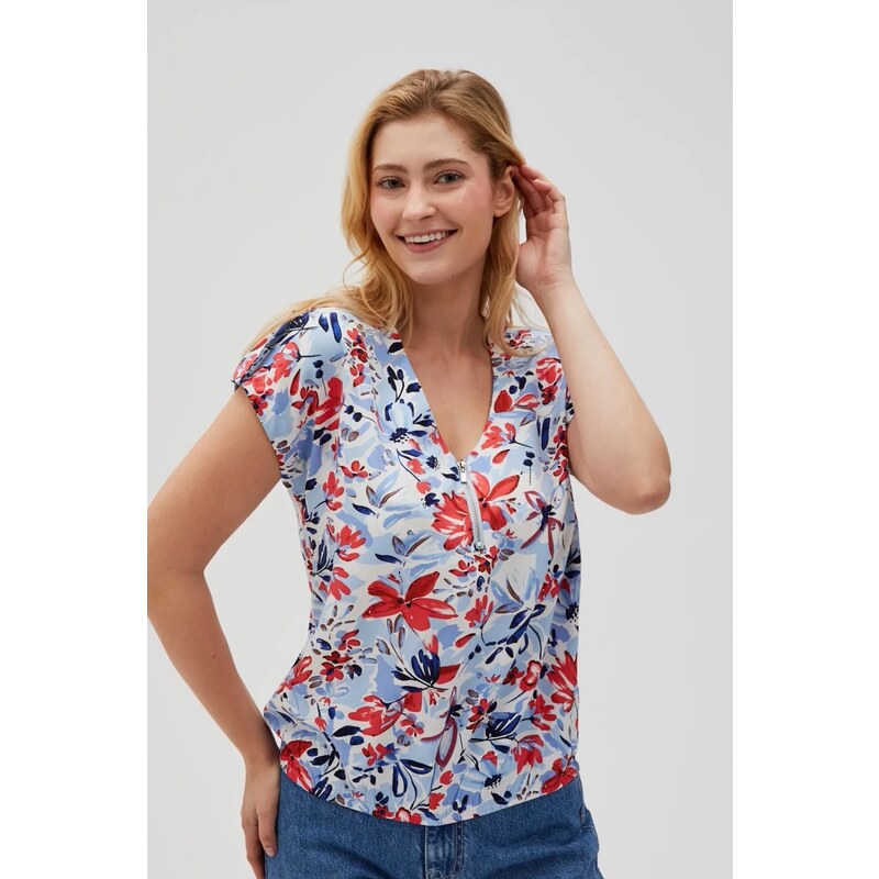 Marisse Womens Shirt L-Ko-4618 Blue