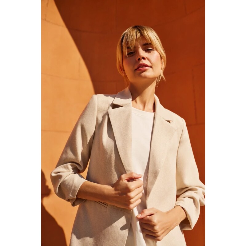 Marisse Womens Jacket L-Mr-4610 Off White