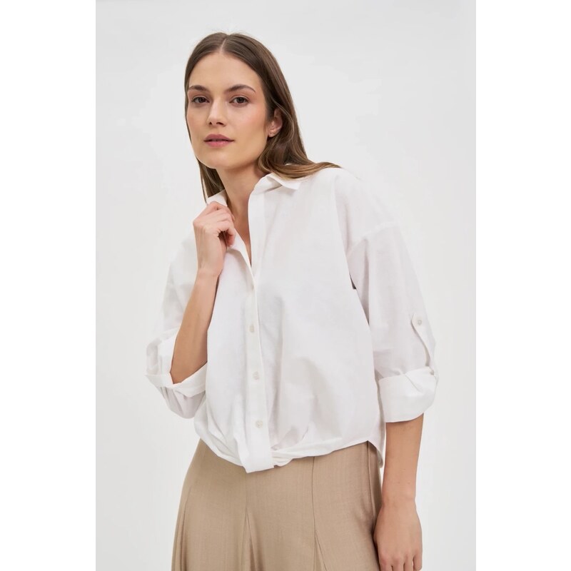 Marisse White Cotton Shirt