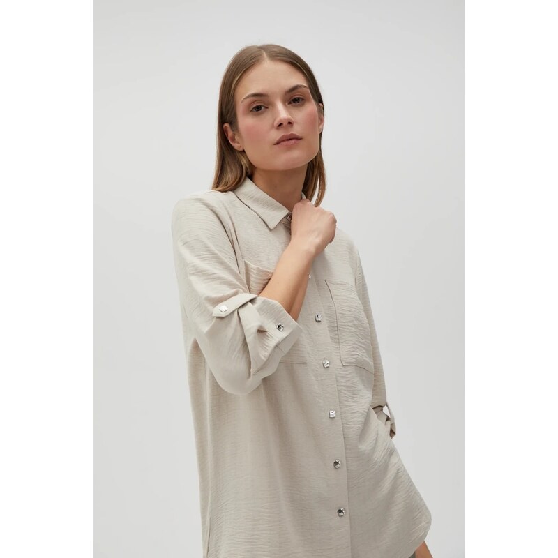 Marisse Womens Shirt L-Ko-4613 L.Beige